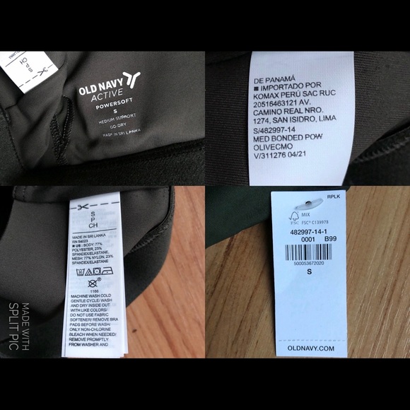 NEW PowerSoft Sports Bra Small Camo Green Padded Medium Support Women’s - Picture 7 of 16